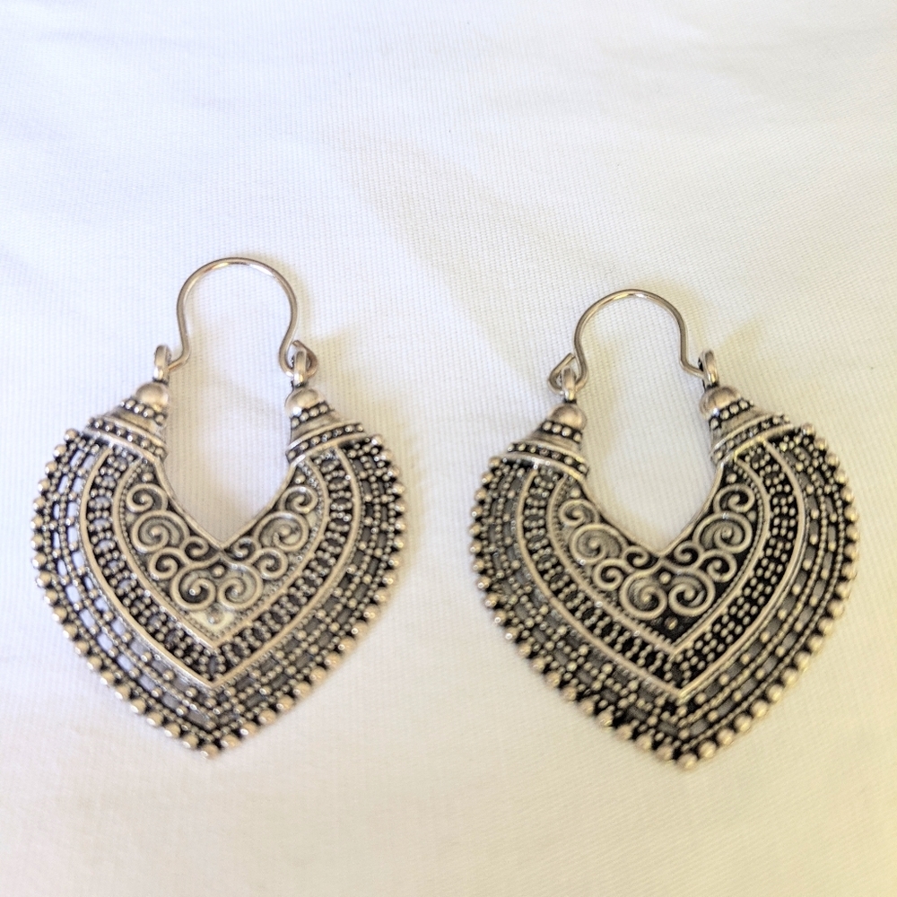 Antique Silver Boho Earrings